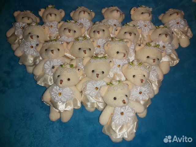 Плюшевые мишки собачки для букетов