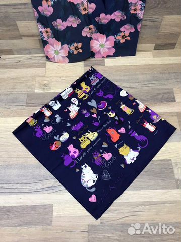 Новый женский шёлковый платок Gold Kashkha