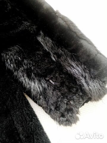 Шуба мутон + бобёр, размер 44 Шуба мутон + бобёр, размер 44