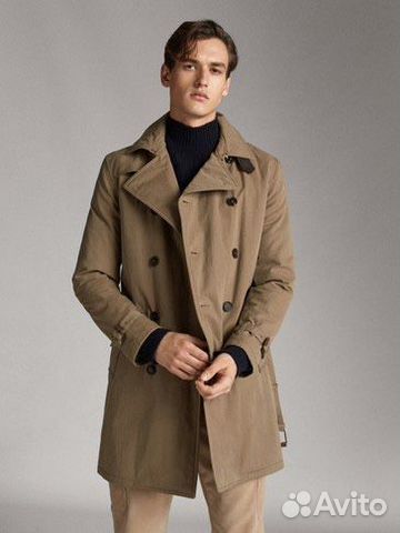 Тренч утепленный Massimo Dutti новый