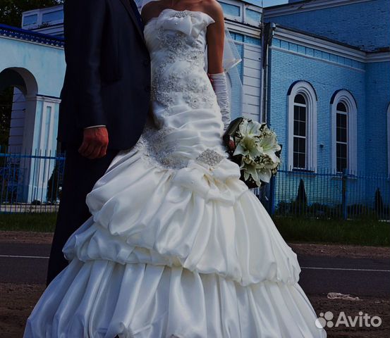 Свадебное платье+ перчатки