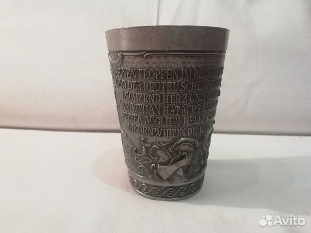 Стакан оловянный старый памятный декоративный Стакан оловянный старый памятный декоративный