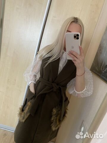 Жилетка с карманами из искусственного меха. XS раз