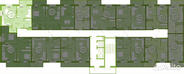 1-к квартира, 40.8 м², 9/20 эт.
