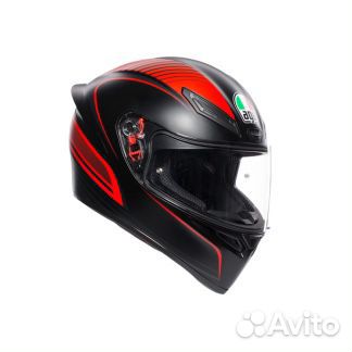 Шлема интеграл AGV K1 multi warmup matt black/RED Шлема интеграл AGV K1 multi warmup matt black/RED