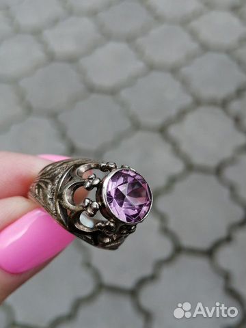Серебряное кольцо из СССР 875 Александрит