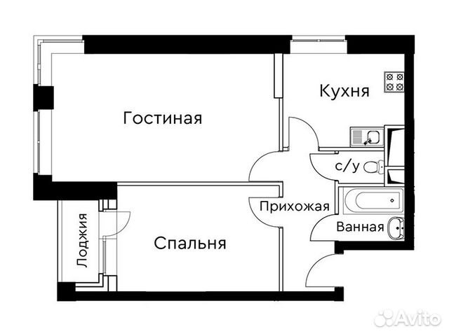 2-к квартира, 59.7 м², 25/25 эт. 2-к квартира, 59.7 м², 25/25 эт.