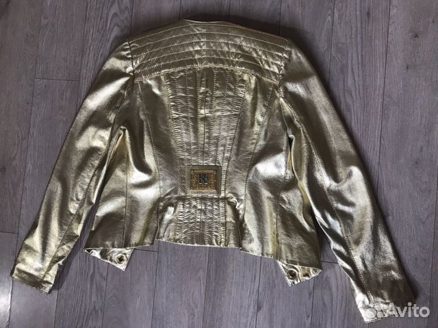 Куртка кожаная Gizia Gold золотая Куртка кожаная Gizia Gold золотая