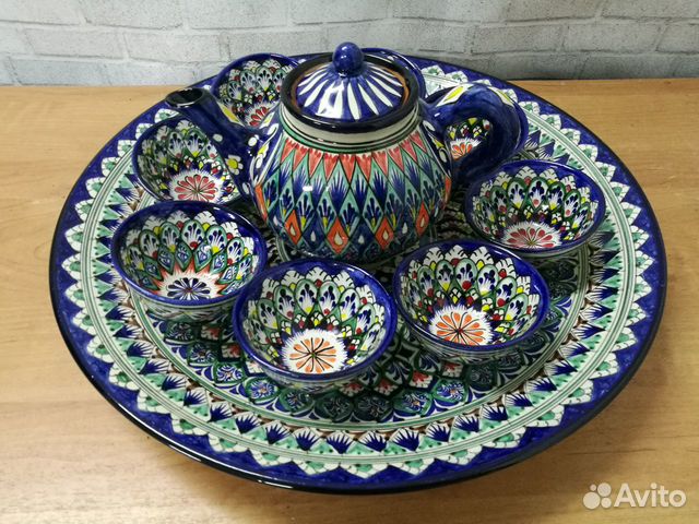 Риштанская керамика (комплект посуды)