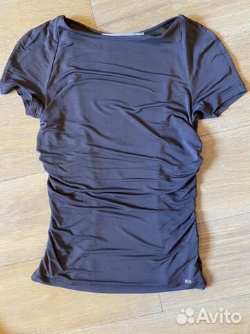 Кофта/топ с кожаным декором Elisabetta Franchi, ор Кофта/топ с кожаным декором Elisabetta Franchi, ор