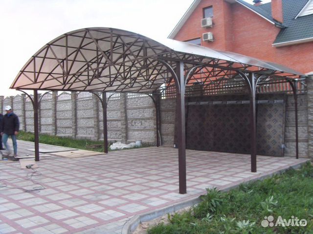 Навес из поликарбоната, профнастила, профлиста