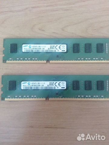 8GB DDR3 (2 x samsung M378B5273EB0-CK0 4G)