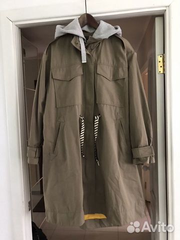 Тренч парка плащ zara новый
