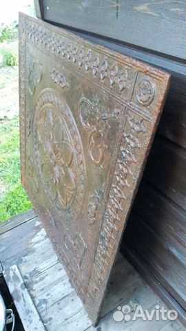 Плита чугунная, старинная 19 век Плита чугунная, старинная 19 век