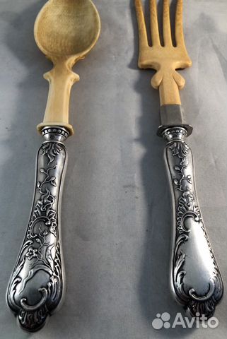 Салатная пара Серебро 84 + Кость Салатная пара Серебро 84 + Кость