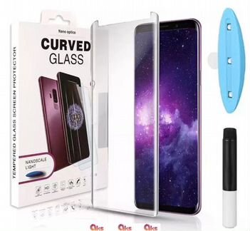 Прочнейшее UV защитное стекло samsung s9 Plus
