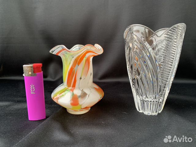 Ваза. Цветное стекло. Хрустальная ваза. СССР.70 г