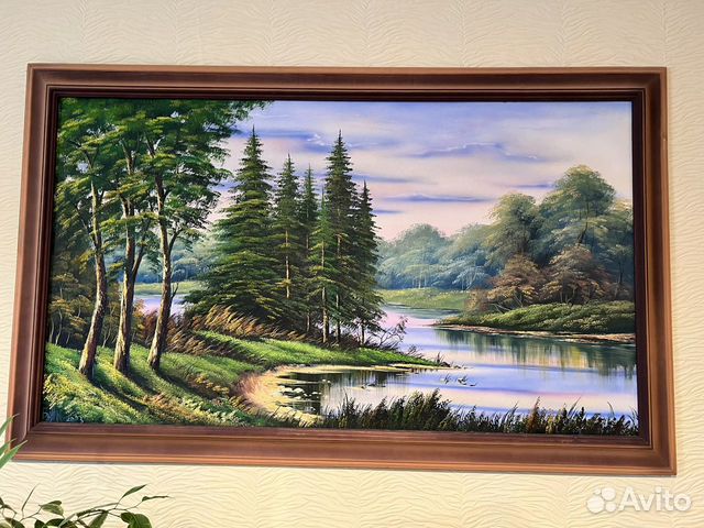 Большая Картина маслом пейзаж лес обмен купить в Краснодаре | Хобби и ...