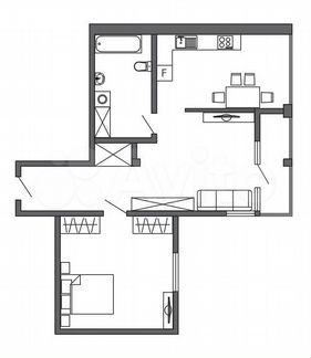 2-к. квартира, 68,4 м², 3/8 эт.