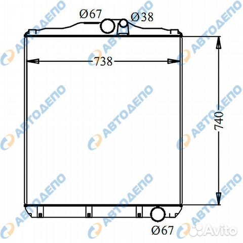 Радиатор охлаждения двигателя mitsubishi super great 1996 митсубисхи супер греат 1996