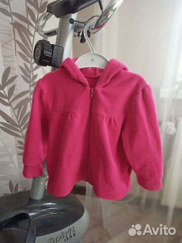 Флисовая толстовка с капюшоном на девочку 92-98