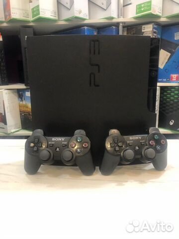 Sony Ps3 Slim 250gb CFW 4.89 + 2 джоя + 53 игры