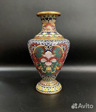 Клуазоне Красивая Яркая Ваза Птица Хоо Дракон
