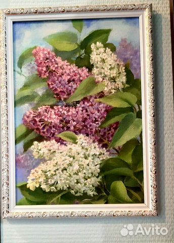 Картина маслом Сирень