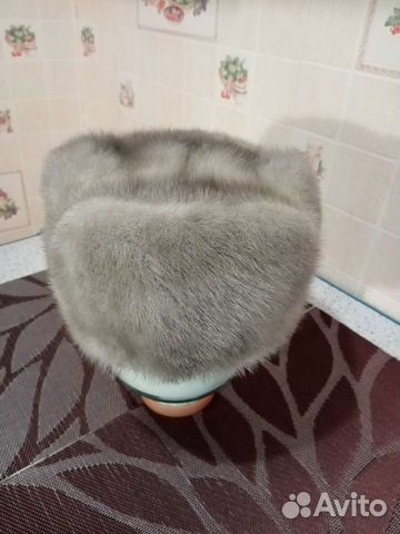 Норковая шапка мужская б/у