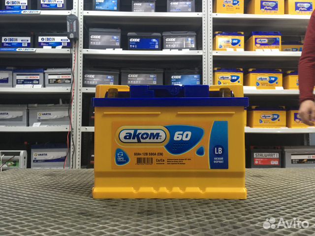 Аккумулятор 60Ач Аком 590A низкий обратная