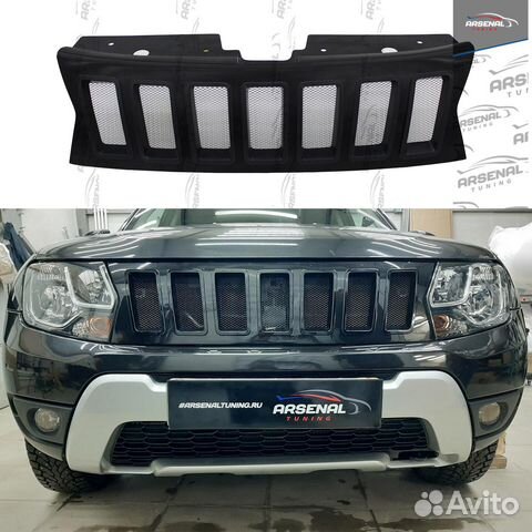 Решетка радиатора Cherokee style на Renault Duster