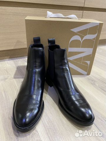 Кожаные ботинки челси Zara 39 р-р