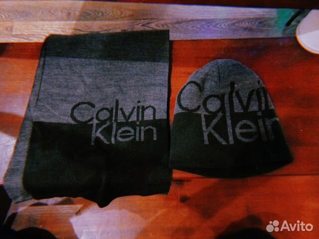 Подарочный набор шапка шарф calvin klein