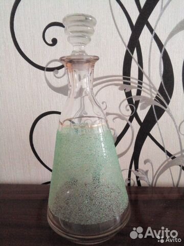 Графин стеклянный с напылением ссср, бокал новый