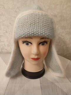 Вязаная шапка ушанка