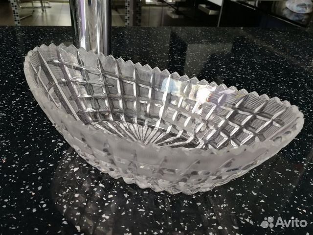 Хрустальная ваза-ладья