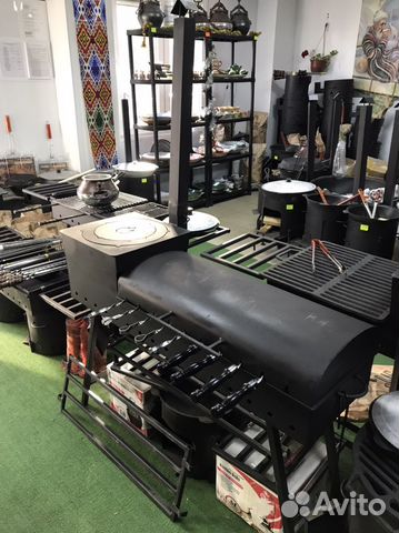 Мангал с откидной крышкой 4 в одном