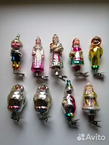 Елочные игрушки СССР на прищепке