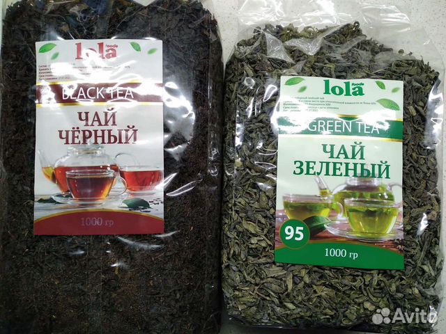 Чай черный и зеленый lola food
