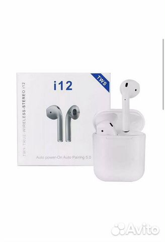 Беспроводные наушники AirPods, I12-TWS(сенсор)