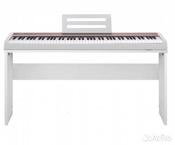 Пианино Nux NPK-10WH на стойке и 1 педалью