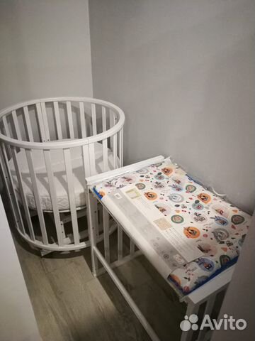 Детская кроватка трансформер с маятником