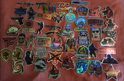 Наклейки металлик