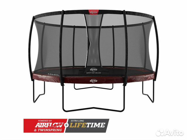 Батут Berg Elite Regular Red 430 с сеткой Deluxe