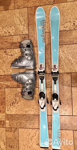 Горные лыжи 150, ботинки 24,5, чехол для лыж 155