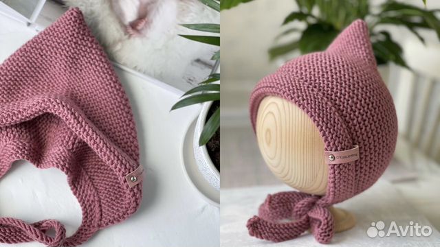 Новая шапочка для девочки 9-12 мес