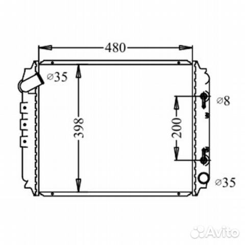 Радиатор nissan vanette 86-93 NI-0065-32-K