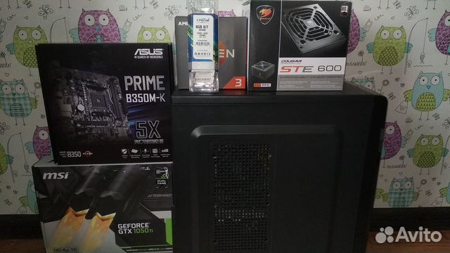 Игровой компьютер Ryzen 3 1200 / GTX 1050Ti 4 GB