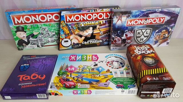 Игры Монополия, Дженга, Табу, Игра в жизнь (новые)