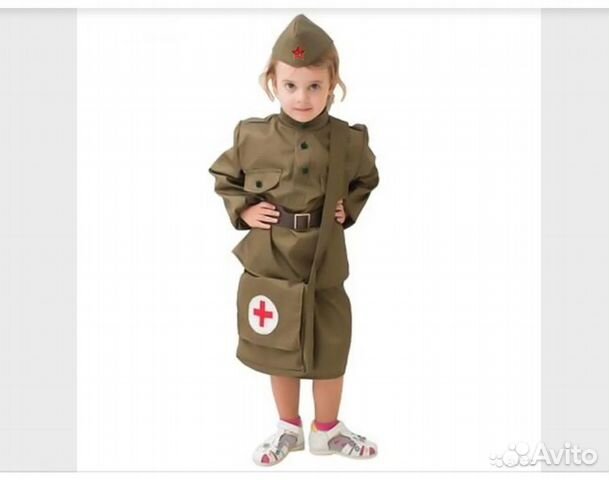 Карнавальный военный костюм для девочки.прокат